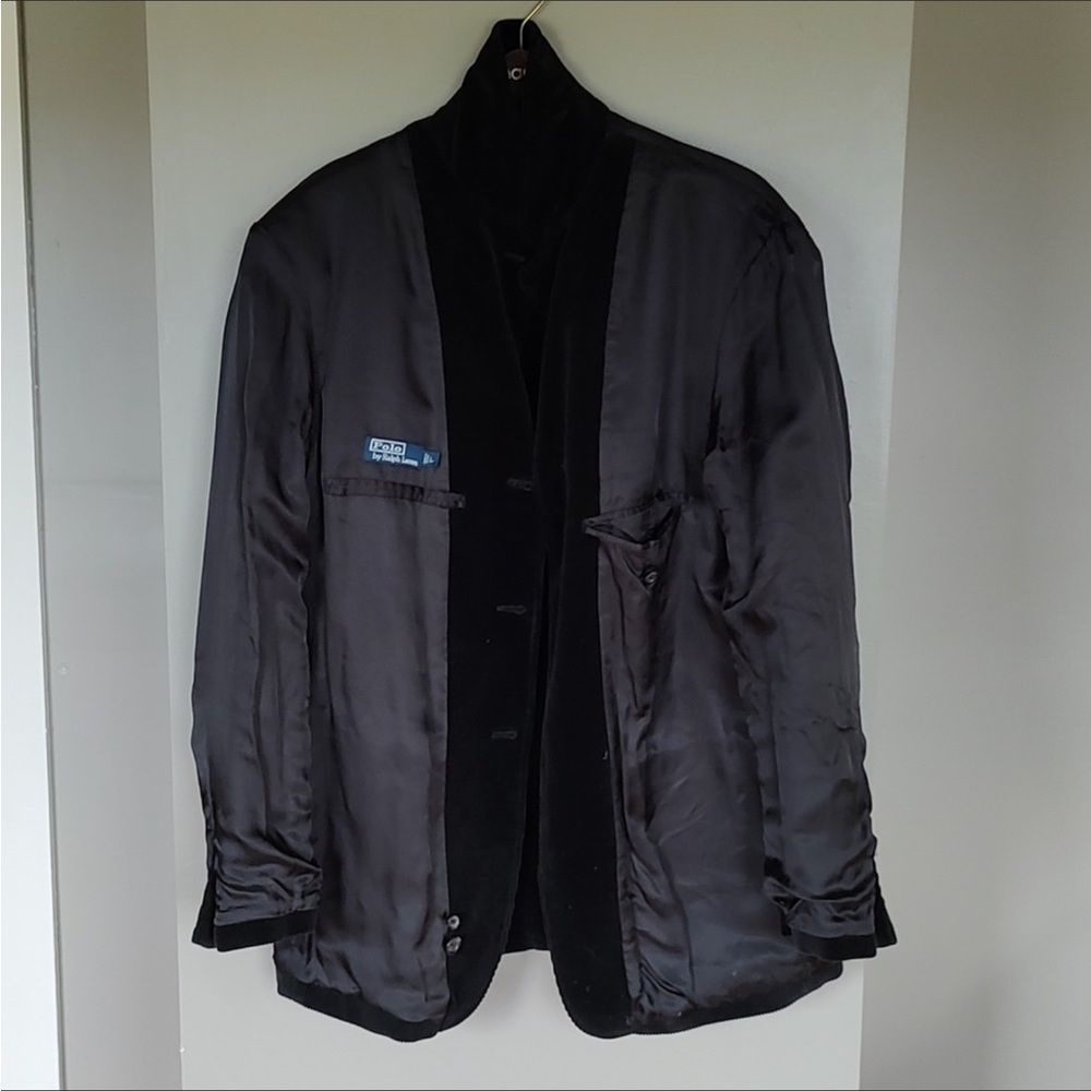 VTG Polo Ralph Lauren Corduroy Sport Coat Black Size Mens Large - Picture 4 of 10
